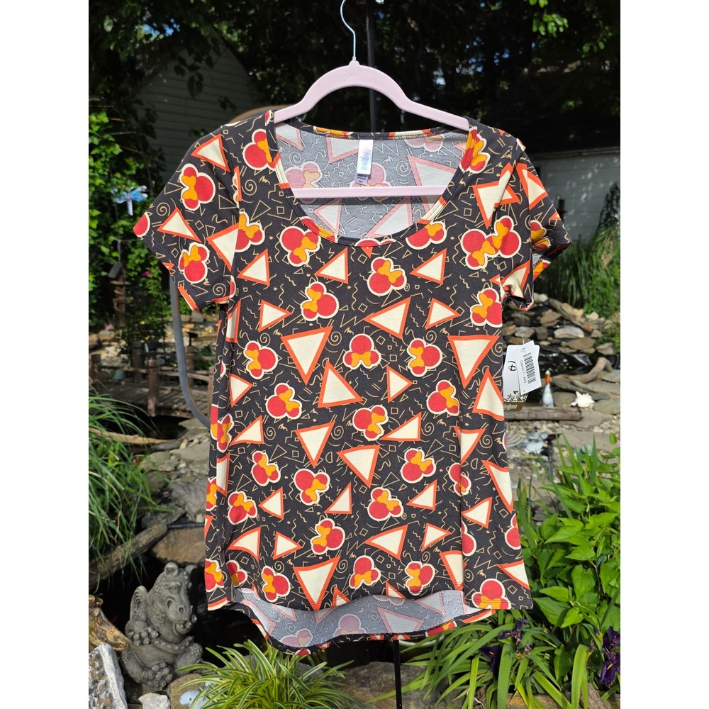 LuLaRoe Disney Classic T Minnie‎ Mouse Geometric Print High Low Top XXS New